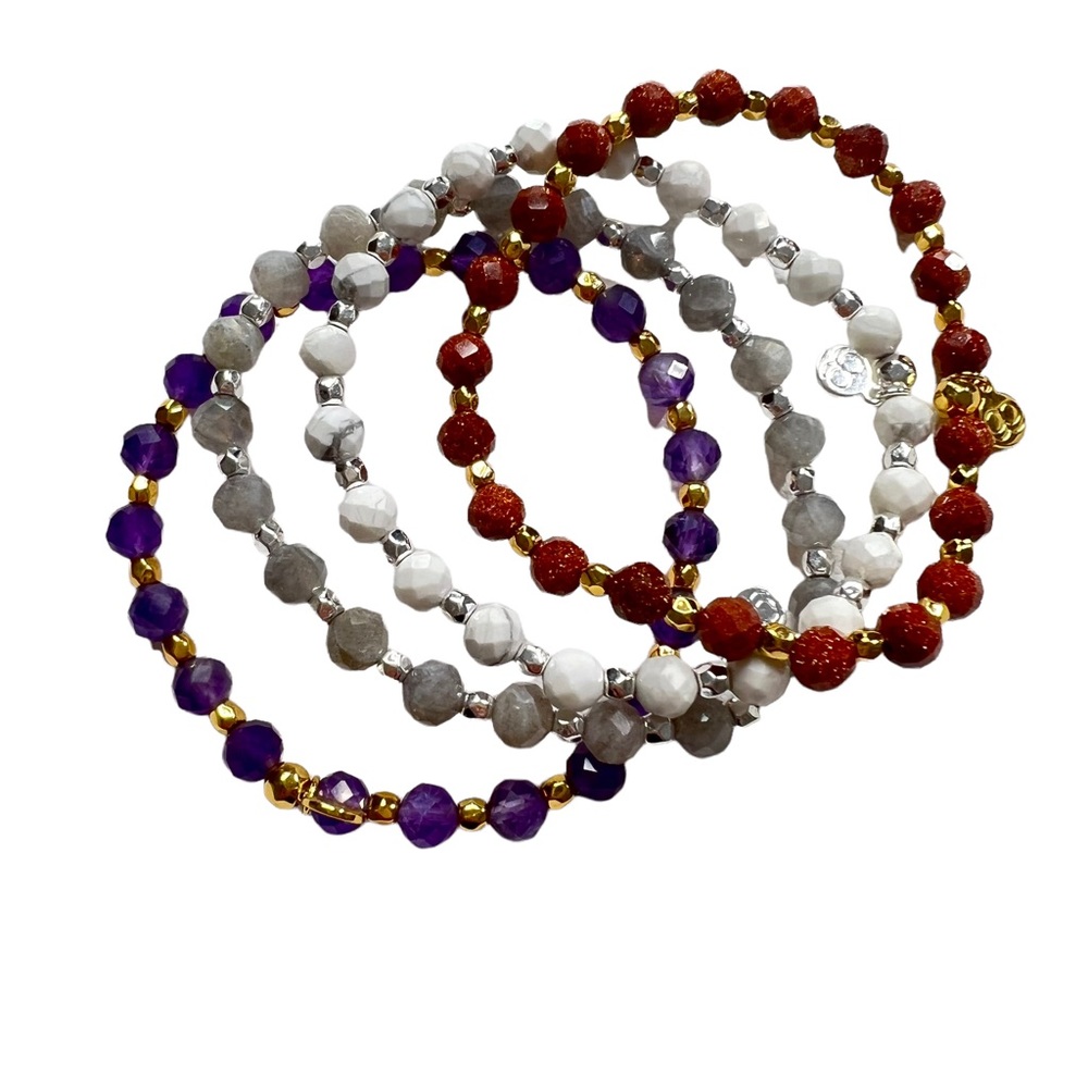 GORJANA Set of 4 Mixed Beaded Bracelets NWOT - Picture 12 of 12